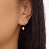 Pearl Hoop Earrings Boho Circle Filled Jewelry