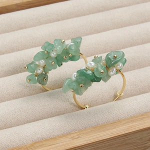 Baroque Freshwater Pearl Hoop Earrings with Strawberry Crystal