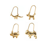 Dinosaur Dog Hoop Earrings for Teens