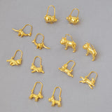 Dinosaur Dog Hoop Earrings for Teens