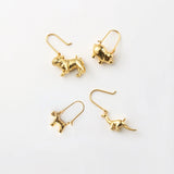 Dinosaur Dog Hoop Earrings for Teens