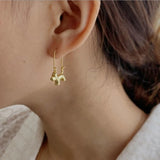 Dinosaur Dog Hoop Earrings for Teens