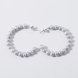 Colorful Freshwater Pearl Hoop Earrings 925 Sterling Silver