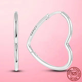 925 Silver Double Band Pave Hoop Earrings for Women