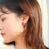 Hoop Earrings Round for Women Girls Men Sensitive Ear Titanium Hypoallergenic
