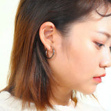 Hoop Earrings Round for Women Girls Men Sensitive Ear Titanium Hypoallergenic