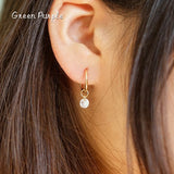 CZ 14K Filled 15MM Hoop Earrings Wedding Jewelry
