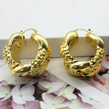 Hoop Earrings Women Jewelry 24K Dubai Ethiopian African Style for Sudan Arab