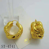 Hoop Earrings Women Jewelry 24K Dubai Ethiopian African Style for Sudan Arab