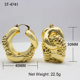Hoop Earrings Women Jewelry 24K Dubai Ethiopian African Style for Sudan Arab