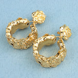 Flower Shape Bohemian Vintage Hoop Earrings for Women