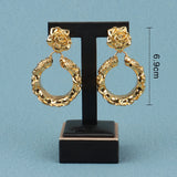 Flower Shape Bohemian Vintage Hoop Earrings for Women