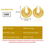 Irregular Bohemian Hoop Earrings Vintage African Dubai Drop Bride Jewelry