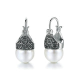 Imitation Pearl Hoop Earrings Retro Ear Drops Jewelry