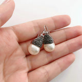 Imitation Pearl Hoop Earrings Retro Ear Drops Jewelry