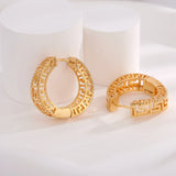 Hoop Earrings 18K Dubai Ethiopian African Style for Party Weddings