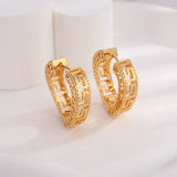 Hoop Earrings 18K Dubai Ethiopian African Style for Party Weddings