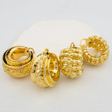 Ethiopian African Hoop Earrings for Women - Plated Jewelry