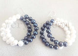 Hoop Earrings Freshwater Pearl 7-8mm