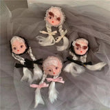 Horror Ghost Doll Lace Hair Clip Women Harajuku Brooch Halloween