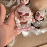 Horror Ghost Doll Lace Hair Clip Women Harajuku Brooch Halloween