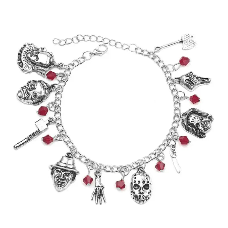 Horror Movie Charm Bracelet Ghost Chain Halloween Costume Jewelry