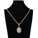 Chucky Hip Hop Iced Out CZ Pendant Necklace 24'' Chain