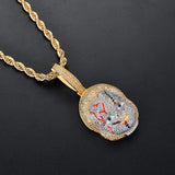 Chucky Hip Hop Iced Out CZ Pendant Necklace 24'' Chain
