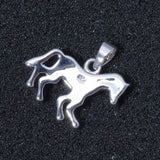 Horse Fire Opal Pendant Silver Plated Women Jewelry