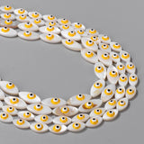 Evil Eye Shell Bead Charm Natural Mother of Pearl Amulet Beads