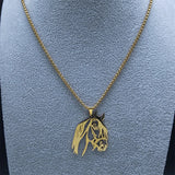 Horse Head Pendant Necklace Stainless Steel Animal Jewelry Gift N2026