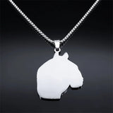 Horse Head Pendant Necklace Stainless Steel Chain Necklaces
