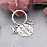 Horse Inspirational Keychain Always Remember You're Braver Than You Believe