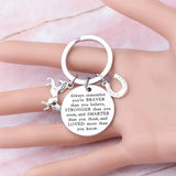 Horse Inspirational Keychain Always Remember You're Braver Than You Believe