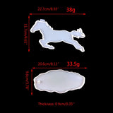 Horse Ornaments Silicone Mold Epoxy Resin Casting Animal Pendant