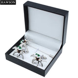 Horse Riding Cufflinks Brave Boyfriend Horseback Cuff Links with Box