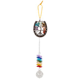 7 Chakra Tree of Life Hanging Ornament with Rainbow Crystal Ball Prism