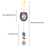 7 Chakra Tree of Life Hanging Ornament with Rainbow Crystal Ball Prism