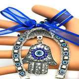 Horseshoe Eyes Handpalm Ribbon Key Chain Pendant Decorative Wall Hanging