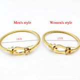 Cable Wire Chain Braided Bracelet Stainless Steel Bangle Silver Rose Plated