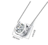 925 Silver D Moissanite Horseshoe Necklace Good Luck Pendant