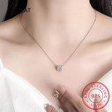 925 Silver D Moissanite Horseshoe Necklace Good Luck Pendant
