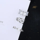 Charming Line Zircon Clip On Earrings Ear Cuff Without Piercing Jewelry