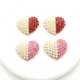 10 Pcs Two Tone Pearl Diamond Flower Crystal Metal Button Wedding Dress