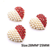 10 Pcs Two Tone Pearl Diamond Flower Crystal Metal Button Wedding Dress