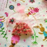 100 Pcs Pink Organza Bags 7x9-15x20 cm Wedding Gift Drawstring Bags