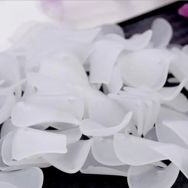 1000pcs 14x20mm Frosted Acrylic Flower Petals DIY Earrings Headwear Hair Jewelry