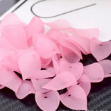 1000pcs 14x20mm Frosted Acrylic Flower Petals DIY Earrings Headwear Hair Jewelry