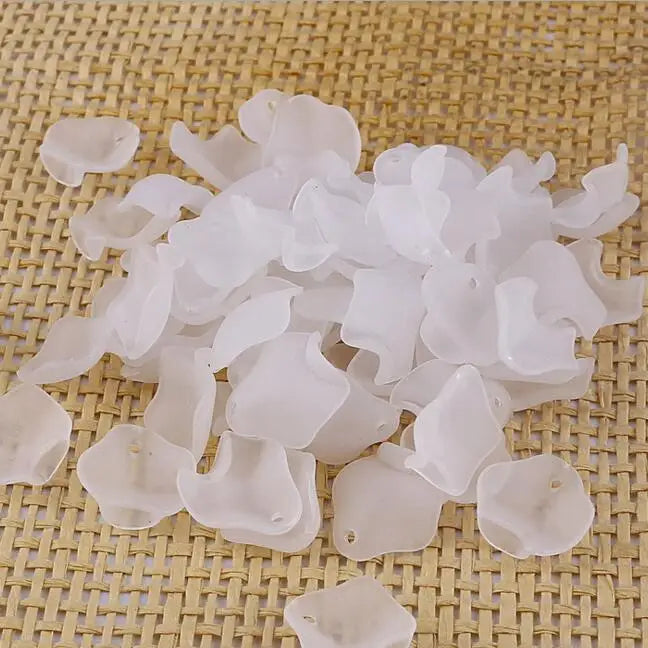 1000pcs Frosted Acrylic Peony Petals for DIY Jewelry Accessories