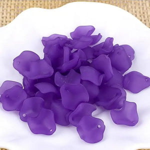 1000pcs Frosted Acrylic Peony Petals for DIY Jewelry Accessories